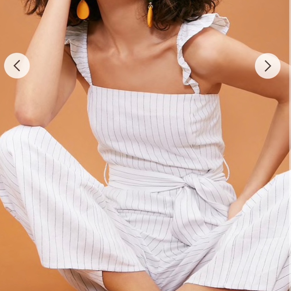 Forever 21 ruffled sleeve jumpsuit